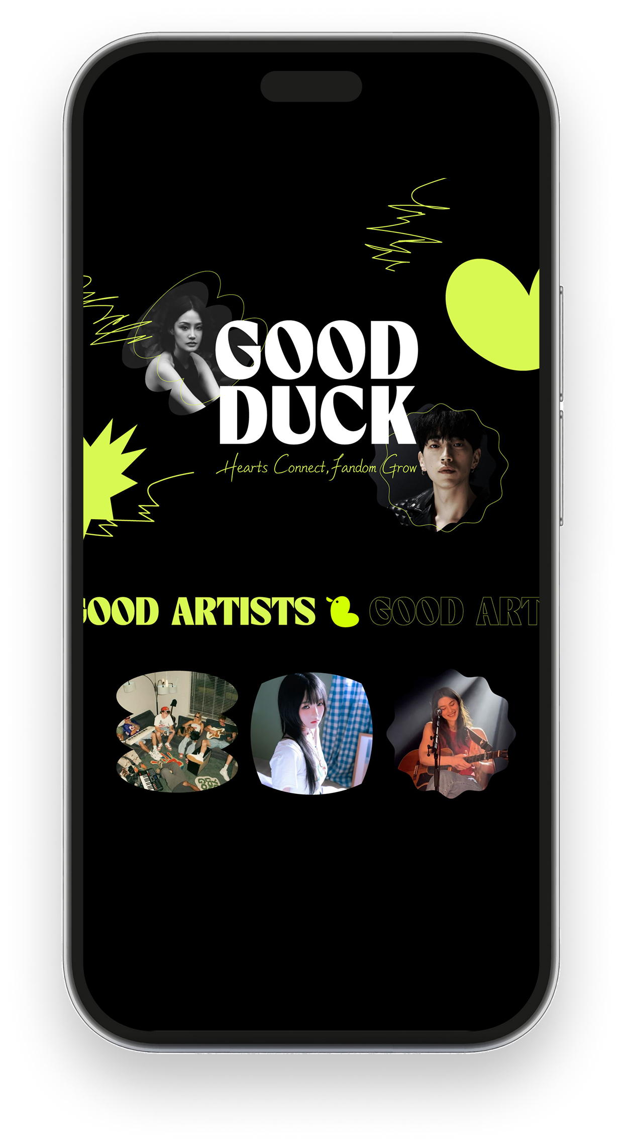 굿덕 어플리케이션 화면