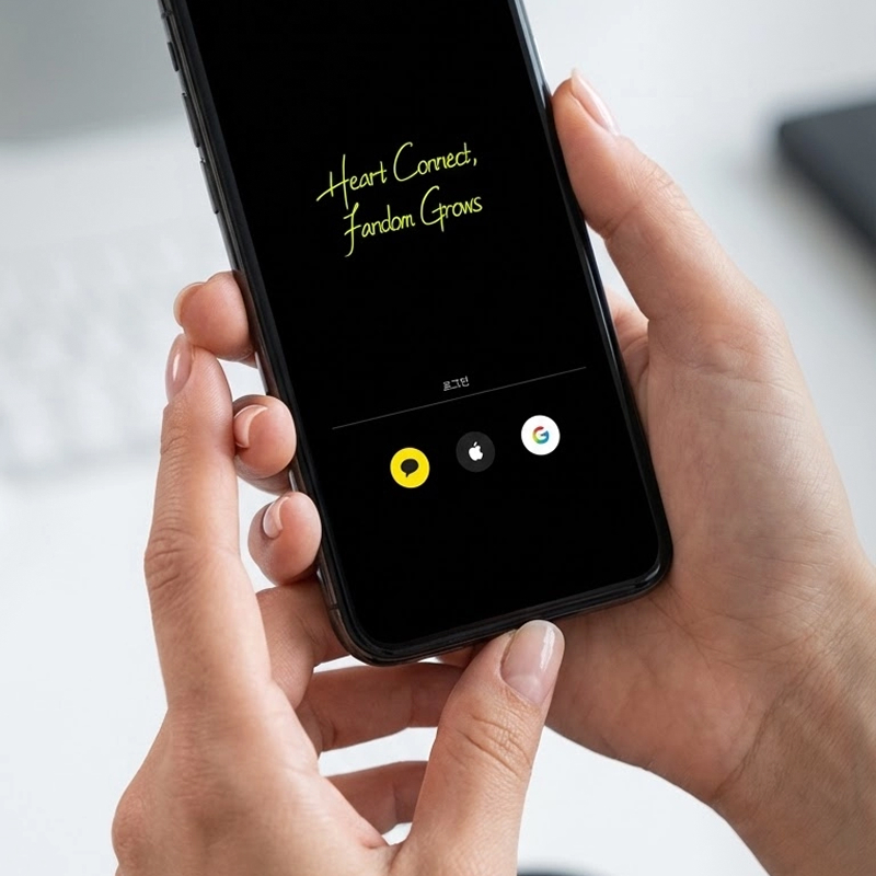 헤드폰을 쓰고 즐겁게 노래를 듣는 여성